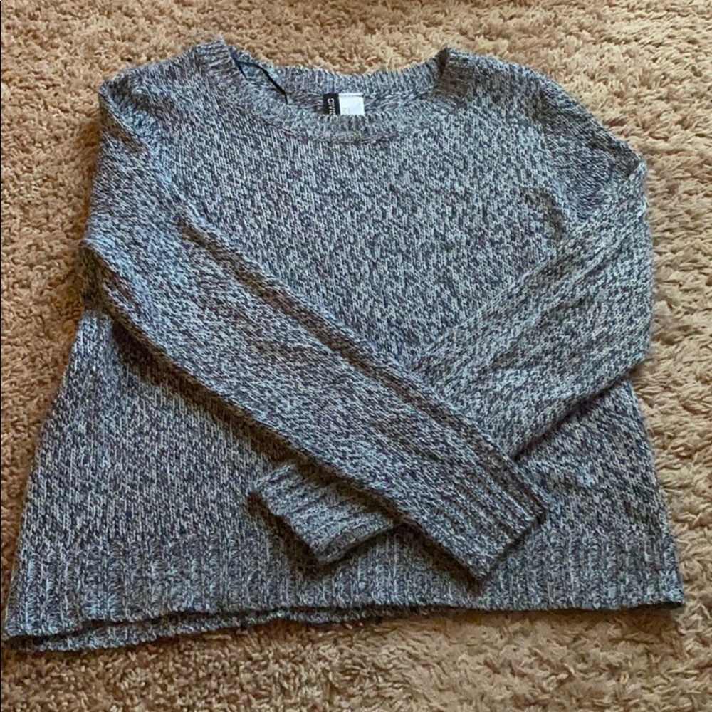 Blue knit sweater